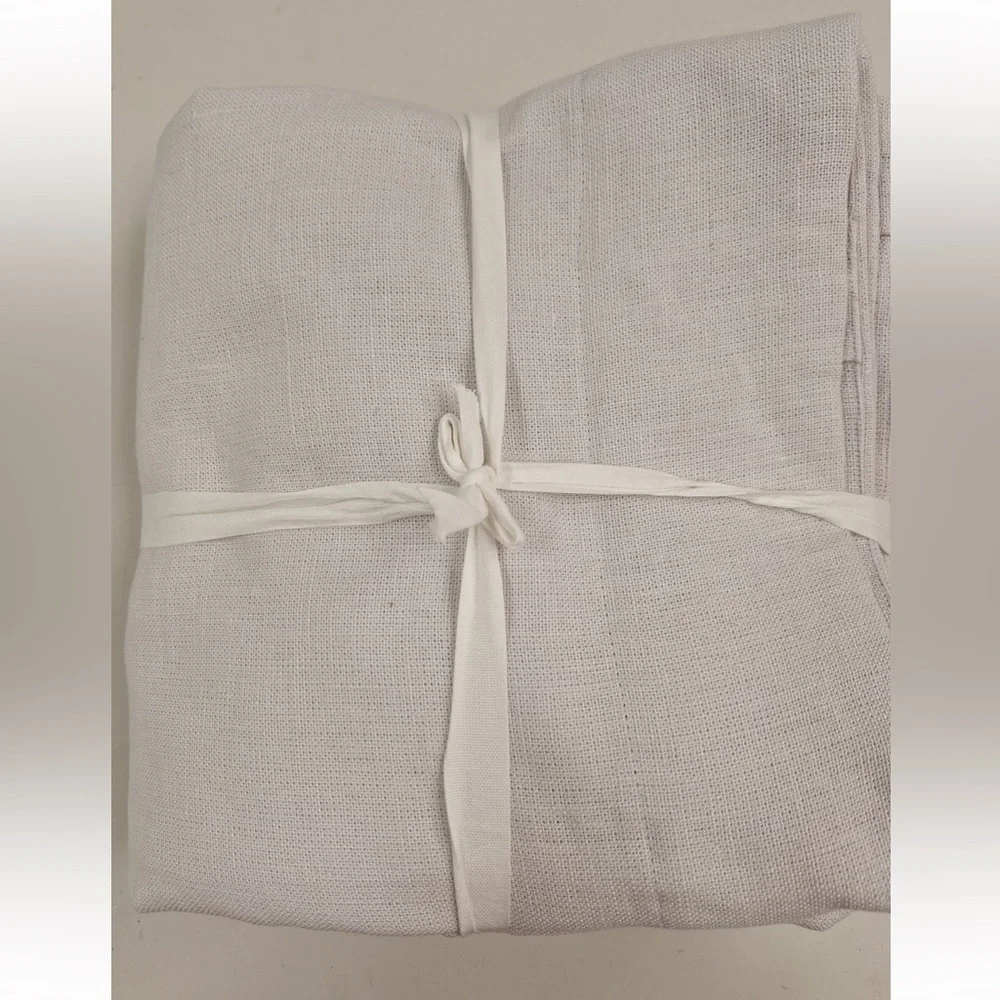 NWOT QUINCE 48x96 Heavyweight European Linen Room Darkening Curtain Cloud 9452